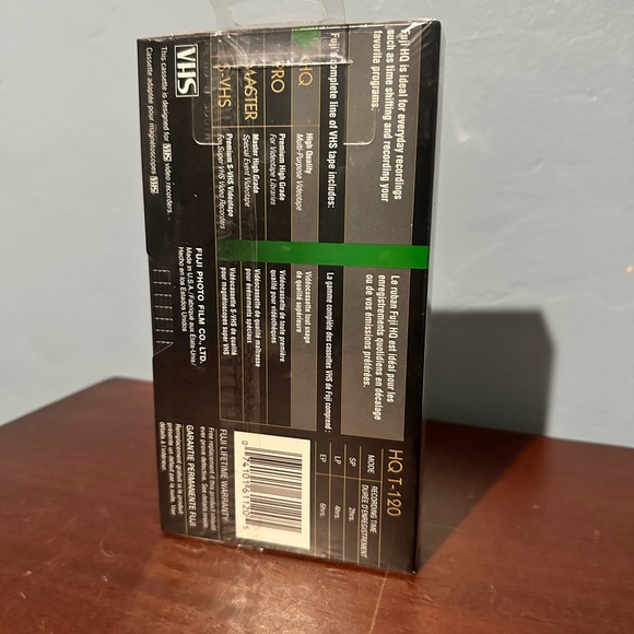 Fuji HQ120 Blank VHS Tape (1) New Sealed 6 Hours Multi Purpose Videotape - Picture 2 of 11